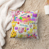 ワイルドワンファースト誕生日装飾用クッション クッション (ブランケット)