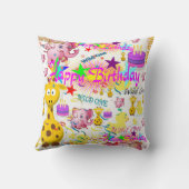 ワイルドワンファースト誕生日装飾用クッション クッション (裏面)