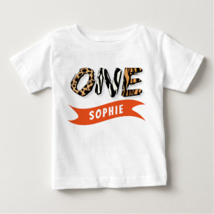ワイルドワンファースト誕生日 ベビーTシャツ