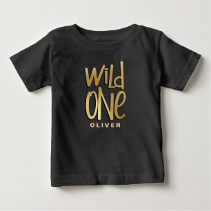 ワイルドワンファースト誕生日 ベビーTシャツ