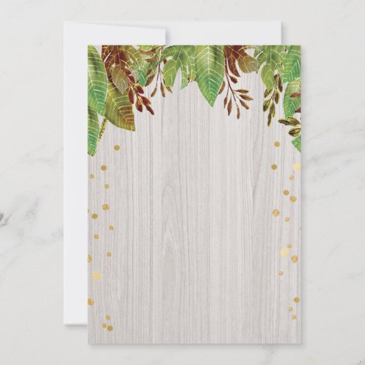 ワイルドワンファースト1歳の誕生日招待状ボーイ 招待状 (裏面)