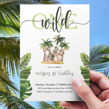 ワイルドワンファースト1stサファリ動物の誕生日パーティー