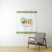 ワイルドワンフォトジャングル葉の1st Birthday Backdrop タペストリー (インサイチュ)