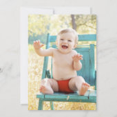 ワイルドワンフレンドリーカエル1歳の誕生日 招待状 (裏面)