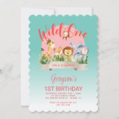 ワイルドワンフロリダスタイル1st誕生日 招待状 (正面)