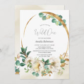 ワイルドワンフローラグリーンリーゴールデン招待状 招待状 (正面/裏面)