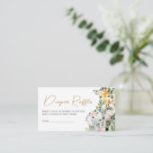 ワイルドワンフローラサファリベイビーシャワーおむつラッフル エンクロージャーカード (スタンド正面)