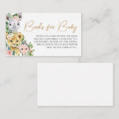 ワイルドワンフローラサファリベイビーシャワーブックベビー エンクロージャーカード (正面/裏面)