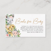 ワイルドワンフローラサファリベイビーシャワーブックベビー エンクロージャーカード (正面)