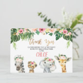 ワイルドワンフローラルフォリオサファリ感謝カード 招待状 (スタンド正面)