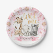 ワイルドワンフローラ牡丹サファリ1日 ペーパープレート (正面)