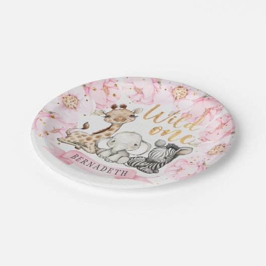 ワイルドワンフローラ牡丹サファリ1日 ペーパープレート (アングル)