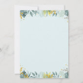 ワイルドワンブルー金ゴールドサファリベイビーシャワー 招待状 (裏面)