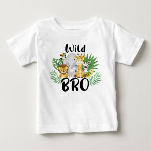 ワイルドワンブロブラザー1stバースデーサファリファミリー ベビーTシャツ