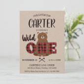 ワイルドワンプレイドベアーバースデーパーティー 招待状 (スタンド正面)
