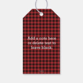 ワイルドワンプレイドベア誕生日お願い ギフトタグ (裏面)