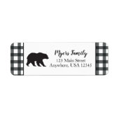 ワイルドワンベアプレイドプレイド差出人住所ラベル ラベル (正面)