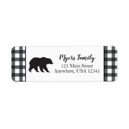 ワイルドワンベアプレイドプレイド差出人住所ラベル ラベル