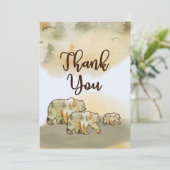 ワイルドワンベアーウッドランド赤ちゃんシャワー サンキューカード (スタンド正面)