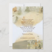 ワイルドワンベアーウッドランド赤ちゃんシャワー サンキューカード (裏面)