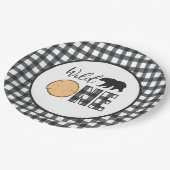 ワイルドワンベアーバッファロープレイドファースト誕生日 ペーパープレート (アングル)