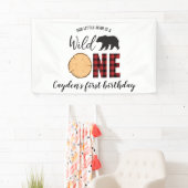 ワイルドワンベアーバッファロープレイドファースト誕生日 横断幕 (インサイチュ)