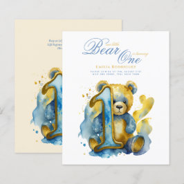 ワイルドワンベア1st誕生日（またはEDIT AGE）ティール（緑がかった色）金ゴールド