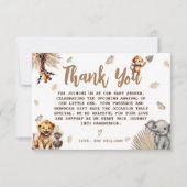 ワイルドワンベイビーシャワージャングルサファリ サンキューカード (正面)