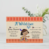 ワイルドワンベイビーシャワートバルアローズの抽象芸術カード 招待状 (スタンド正面)