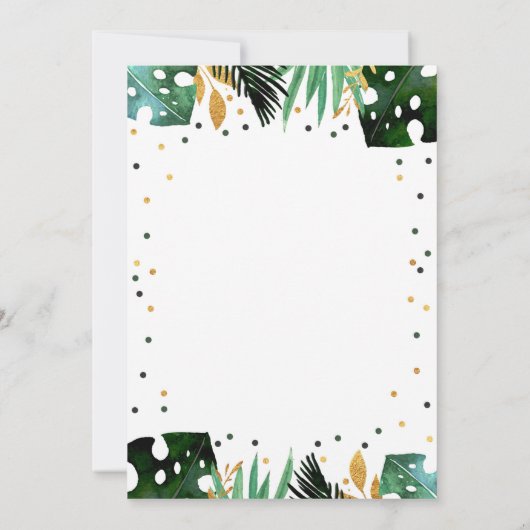 ワイルドワンベイビーシャワー招待状アドベンチャーシャワー 招待状 (裏面)