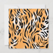 ワイルドワンベビーの最初の誕生日かわいい虎写真 セーブザデート (裏面)