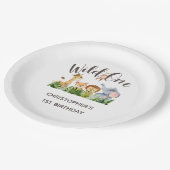 ワイルドワンベビーアニマルジャングルサファリ1歳 ペーパープレート (アングル)