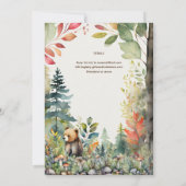 ワイルドワンベビークマウッドランド素朴動物 招待状 (裏面)