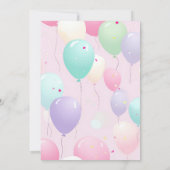 ワイルドワンベビーゾウ1歳の誕生日 招待状 (裏面)