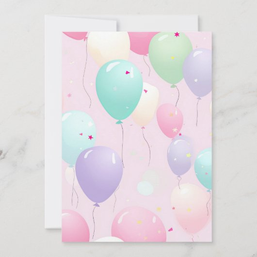 ワイルドワンベビーゾウ1歳の誕生日 招待状 (裏面)