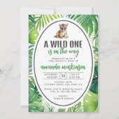 ワイルドワンベビータイガーサファリベイビーシャワー 招待状 (正面)