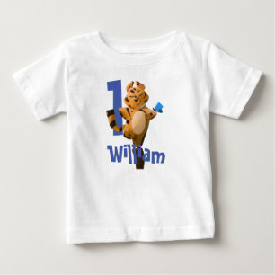 ワイルドワンベビータイガー1st誕生日バッファロープレイド ベビーTシャツ