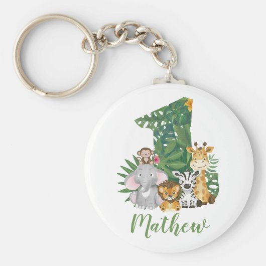 ワイルドワンベビー1stバースデージャングルサファリ キーホルダー (正面)