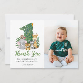 ワイルドワンベビー1stバースデージャングルサファリ サンキューカード