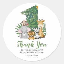 ワイルドワンベビー1stバースデージャングルサファリ ラウンドシール