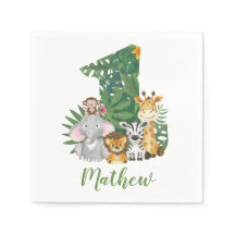 ワイルドワンベビー1stバースデージャングルサファリTシャツ