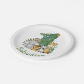 ワイルドワンベビー1stバースデージャングルサファリTシャツ ペーパープレート (アングル)