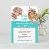 ワイルドワンベビー1stライオンモンサファリブルー 招待状 (スタンド正面)