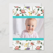 ワイルドワンベビー1stライオンモンサファリブルー 招待状 (裏面)