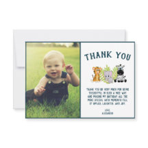 ワイルドワンベビー1th誕生日ジャングル動物の写真