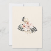 ワイルドワンボホーウッドランドファースト誕生日 招待状 (裏面)