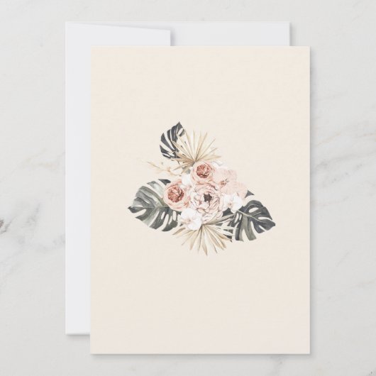 ワイルドワンボホーウッドランドファースト誕生日 招待状 (裏面)