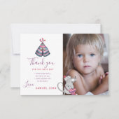 ワイルドワンボーイの最初の誕生日かわいいカスタム写真 サンキューカード (正面)