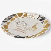 ワイルドワンボーイサファリの誕生日 ペーパープレート (アングル)