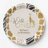 ワイルドワンボーイサファリの誕生日 ペーパープレート (正面)